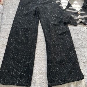 Elegant Black Sequin Women's Pants